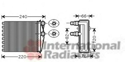 VAN WEZEL 43006380 -  Теплообменник, отопление салона